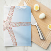 ビーチオレンジブルースターフィッリラックスク キッチンタオル (四つ折り)