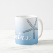 ビーチオレンジブルースターフィッリラックスク コーヒーマグカップ (正面右)