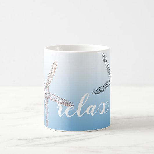 ビーチオレンジブルースターフィッリラックスク コーヒーマグカップ (中央)