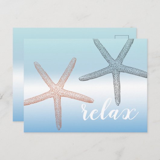 ビーチオレンジブルースターフィッリラックスク ポストカード (正面/裏面)