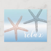 ビーチオレンジブルースターフィッリラックスク ポストカード (正面)