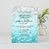 ビーチオンブルボケライトエレガントウェディング 招待状 (スタンド正面)