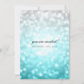 ビーチオンブルボケライトエレガントウェディング 招待状 (裏面)
