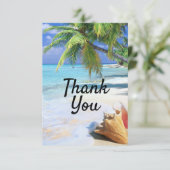 ビーチオーシャンテーマの感謝カード サンキューカード (スタンド正面)