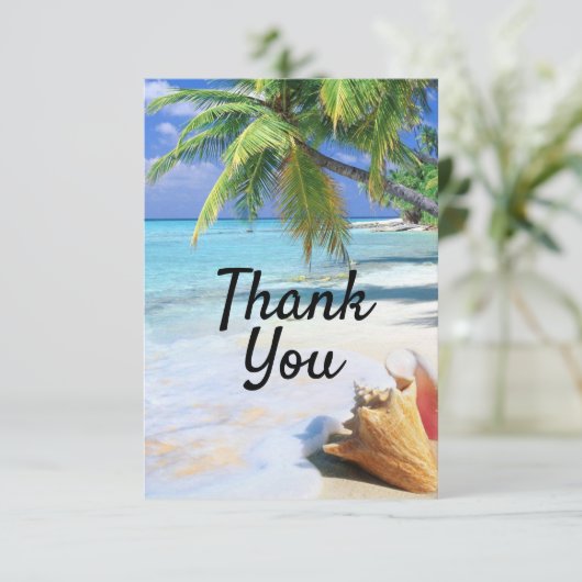 ビーチオーシャンテーマの感謝カード サンキューカード (スタンド正面)