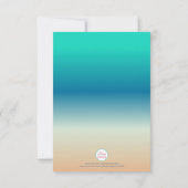 ビーチオーシャンテーマの感謝カード サンキューカード (裏面)