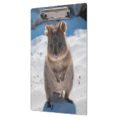 ビーチオーストラリアのかわいく、幸せなQuokka クリップボード (左)