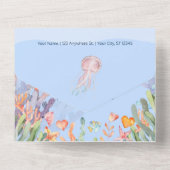 ビーチオールインワン結婚式招待状 オールインワン招待状 (裏面)