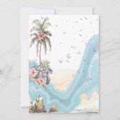 ビーチカクテルトロピカルフルーツバチェロレッテ 招待状 (裏面)