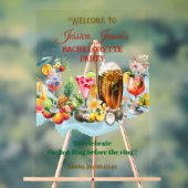 ビーチカクテルトロピカルフルーツブライズメイドパーティー アクリルサイン (ニュートラル)