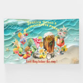 ビーチカクテルトロピカルフルーツ独身最後のパーティー 横断幕 (横)