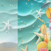 ビーチカクテルトロピカルフルーツ独身最後の夜 壁紙 (縫い目)