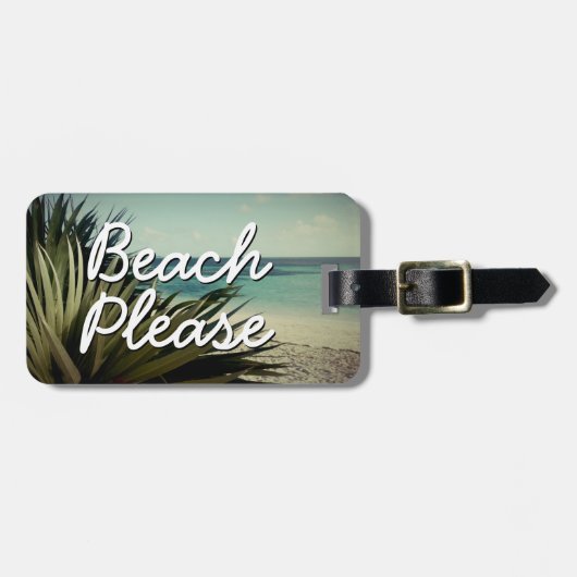 ビーチカスタムな旅行荷物のラベル ラゲッジタグ (正面横)