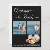 ビーチカスタム🎄クリスマスシーシェルズコラージュ シーズンカード (正面)