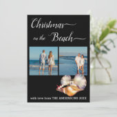 ビーチカスタム🎄クリスマスシーシェルズコラージュ シーズンカード (スタンド正面)