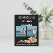 ビーチカスタム🎄クリスマスシーシェルズコラージュ シーズンポストカード (スタンド正面)