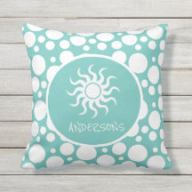 ビーチカスタムコテージデコール（名前付き） -ティール（緑がかった色）スロー