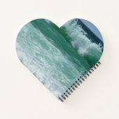 ビーチカスタムシースケープシーサイドシーサイドシーウェーブズテンプレート ノートブック (裏面)