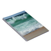 ビーチカスタムシースケープ海辺シーウェーブズトレンディー ノートブック (右側)