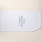 ビーチカスタムタオルバケーションデザインテンプレートプール ビーチタオル (正面)