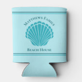 ビーチカスタムハウスアクアブルーシーシェルモノグラム 缶クーラー (裏面)