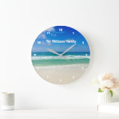 ビーチカスタムハウスファミリーシーサイド ラージ壁時計 (ホーム)