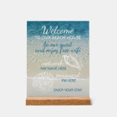 ビーチカスタムハウスレンタルホームWifi説明書 アクリルサイン (正面)