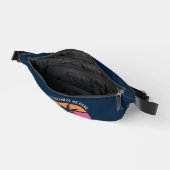 ビーチカスタムバケーションキュートトロピカルパームツリーブルー ファニーパック (見開き)