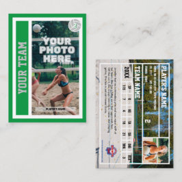 ビーチカスタムバレーボール取引カード（ケリーグリーン） コーリングカード