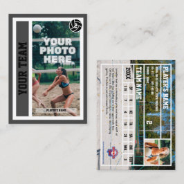 ビーチカスタムバレーボール取引カード（ダークグレー） コーリングカード