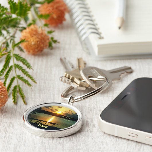 ビーチカスタムビューティフルシーサンセット キーホルダー (側面)