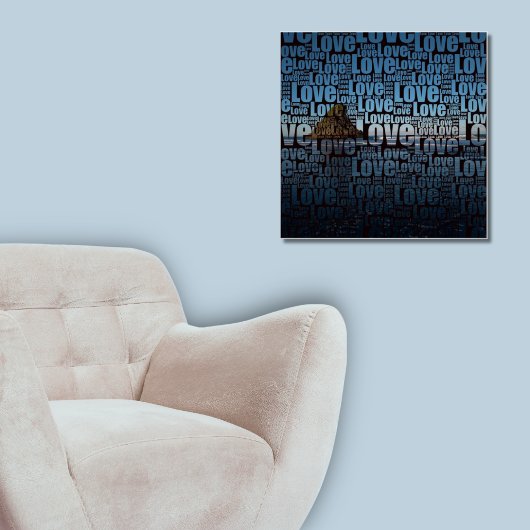 ビーチカスタムフォトタイポグラフィラブポスター ポスター