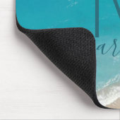 ビーチカスタムフォト名パーソナライズされたモノグラム マウスパッド (コーナー)