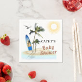 ビーチカスタムブランドサーフベイビーシャワーペーパーナプキン スタンダードカクテルナプキン (インサイチュ)