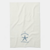 ビーチカスタムブルーコースタルスターフィッシュ キッチンタオル (縦)