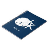 ビーチカスタムブルースターフィッシュサンドドル ノートブック (左側)