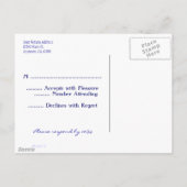 ビーチカスタムヴィンテージのRSVP子ポストカード インビテーションポストカード (裏面)