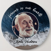 ビーチカスタム文字葬儀/記念写真トリビュート 缶バッジ (正面)