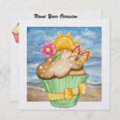 ビーチカップケーキ！- SRF 招待状 (正面/裏面)