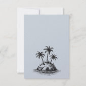 ビーチカップルの食品の選択 出欠カード (裏面)