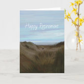 ビーチカップル退職カード カード (黄色い花)