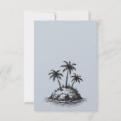 ビーチカップル食品の選択と歌の要求 出欠カード (裏面)