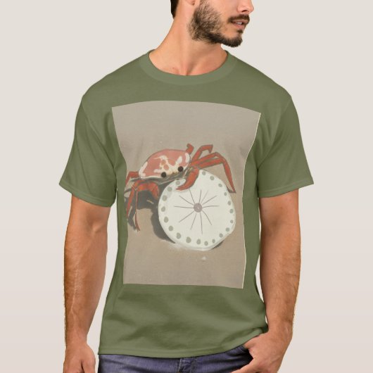 ビーチカニとサンドダラー Tシャツ (正面)