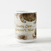 ビーチカニの手オフパーソナライズされたマグカップ コーヒーマグカップ (中央)