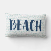 ビーチカニティール(緑がかった色)及びネイビー可逆腰枕 ランバークッション (裏面)