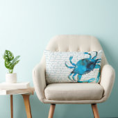 ビーチカニティール(緑がかった色)及びネイビー可逆腰枕 ランバークッション (椅子)