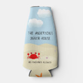 ビーチカニパーソナライズされた ボトルクーラー (正面)