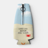 ビーチカニパーソナライズされた ボトルクーラー (裏面)