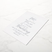 ビーチカニ結婚スクリプトの押し箔招待状 箔招待状 (回転した状態)