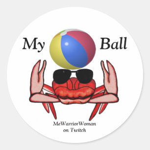 ビーチカニ、私のボール、MeWarriorWoman on Twitch ラウンドシール